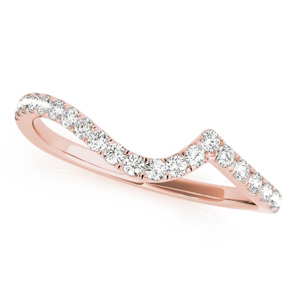 Wedding Band (1/3 ct. tw.), Front view in rose gold
