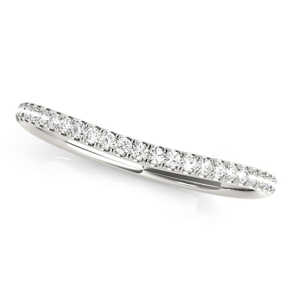 Split Prong Curved Wedding Bands — View 1