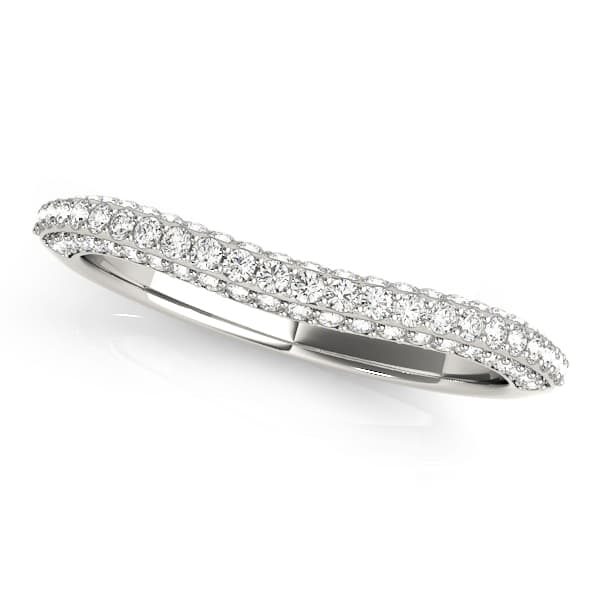 Multirow Pavé Wedding Rings — View 1