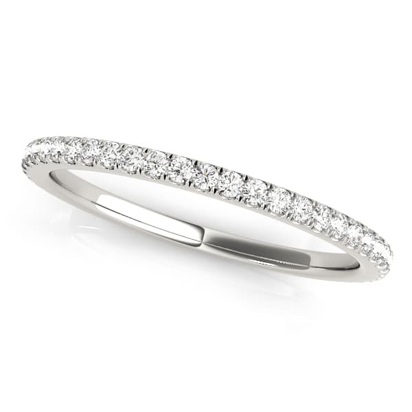 Prong Set Stackable Wedding Band — View 1