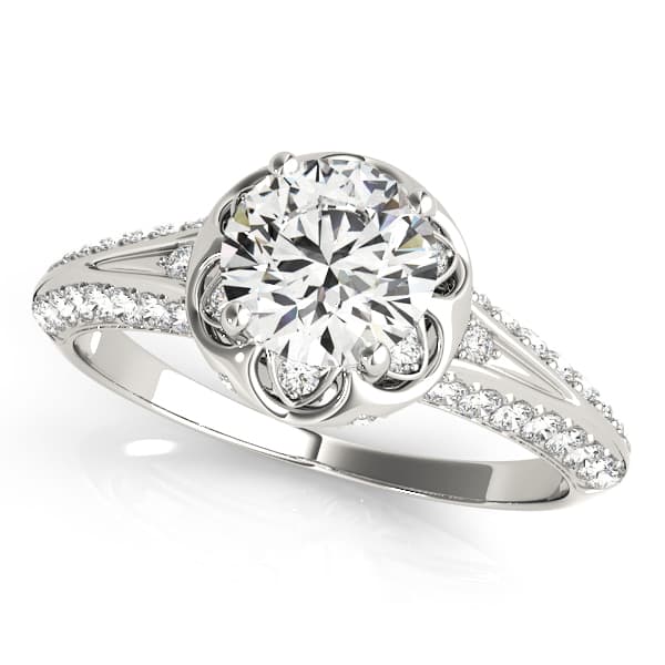 ENGAGEMENT RING — style 51054 in 10k White Gold