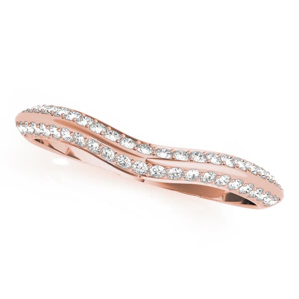 Wedding Band (0.2 ct. tw.), Front view in rose gold