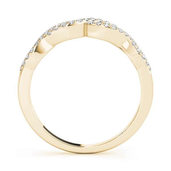 Double Row Infinity Wedding Rings (0.22 ct. tw.), Side view in yellow gold