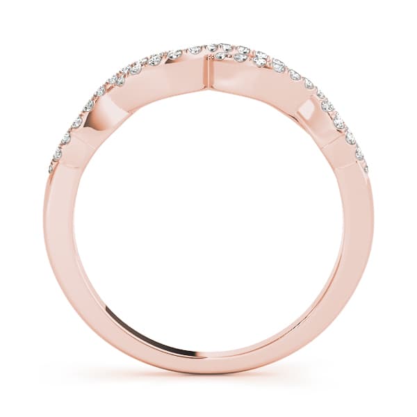 Double Row Infinity Wedding Rings (0.22 ct. tw.), Side view in rose gold