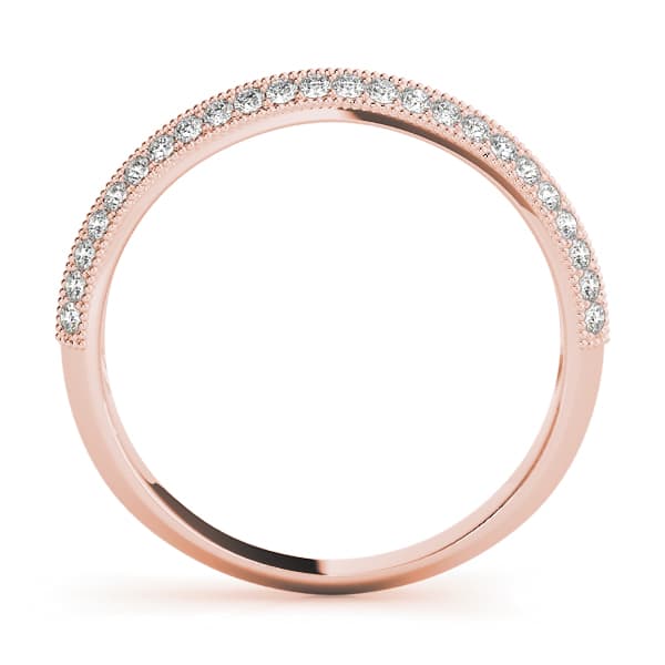 Wedding Band (0.3 ct. tw.), Side view in rose gold