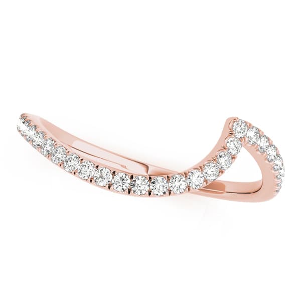 Wedding Band (0.21 ct. tw.), Front view in rose gold