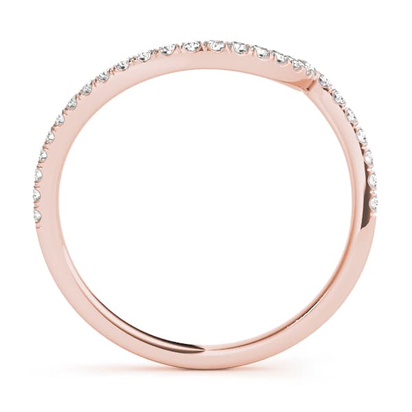 Wedding Band (0.21 ct. tw.), Side view in rose gold