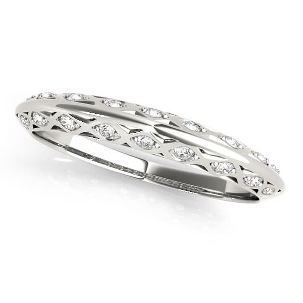 Accented Knife Edge Wedding Band — View 1