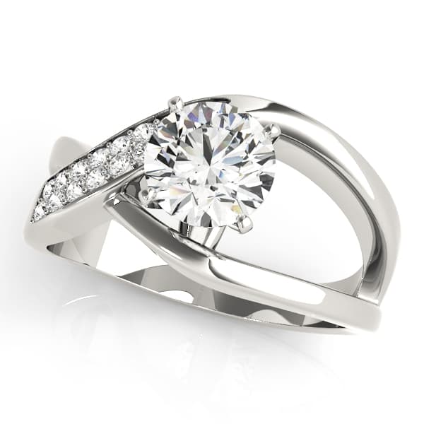 Bypass Engagement Ring — style 51072 in 10k White Gold
