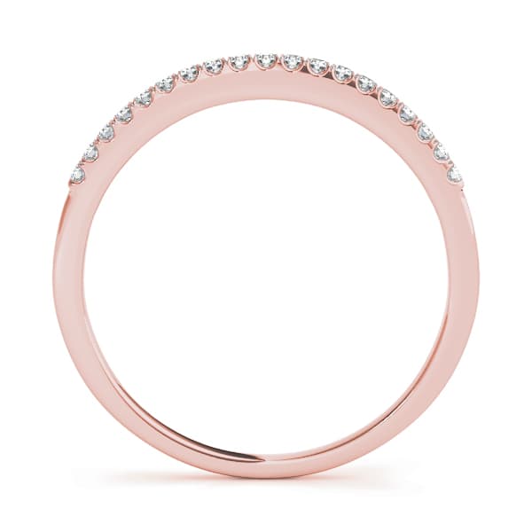 Split Prong Wedding Ring (0.16 ct. tw.), Side view in rose gold