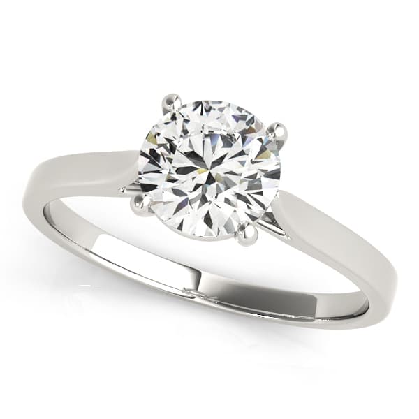 Solitaire Cathedral Engagement Ring — style 51089 in 10k White Gold