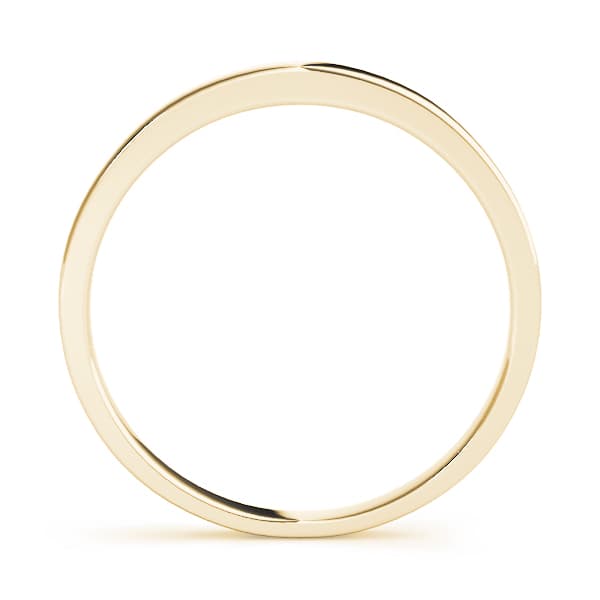 Plain Wedding Band, Side view in yellow gold