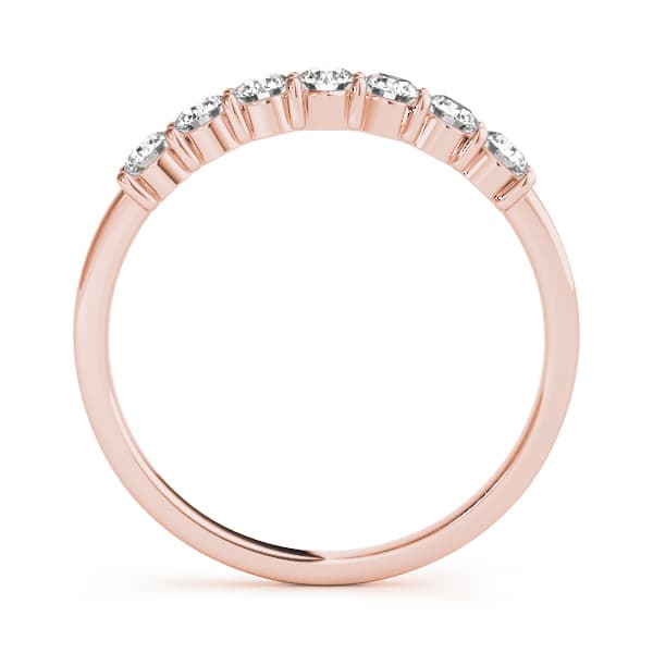 Straight Diamond Wedding Band (2.1 ct. tw.), Side view in rose gold
