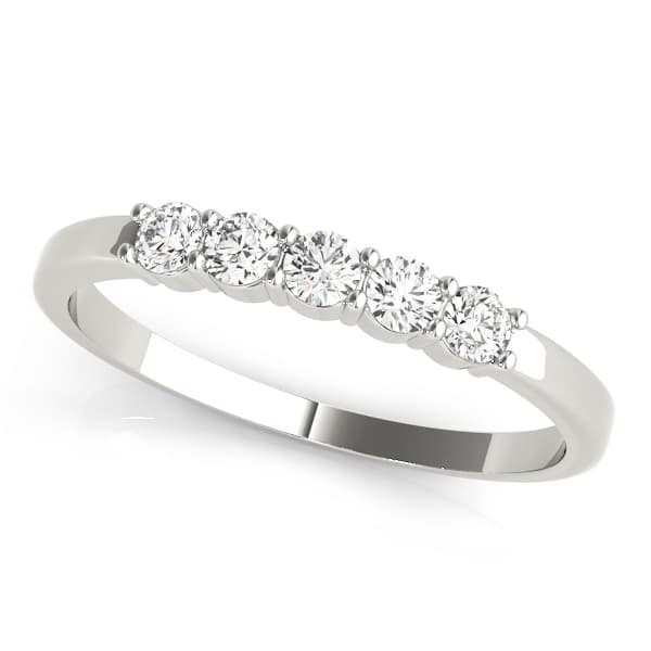 Shared Prong Wedding Bands — .01 CT — View 1
