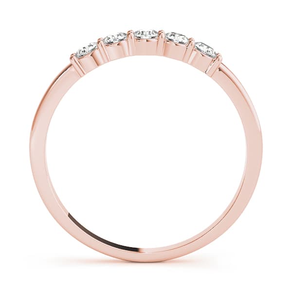 Shared Prong Wedding Bands (2 1/2 ct. tw.), Side view in rose gold