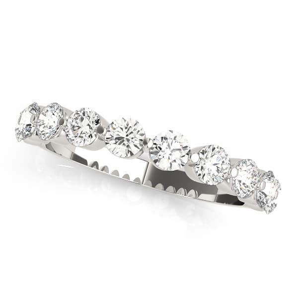 Single Shared Prong Wedding Band — .07 CT — View 1