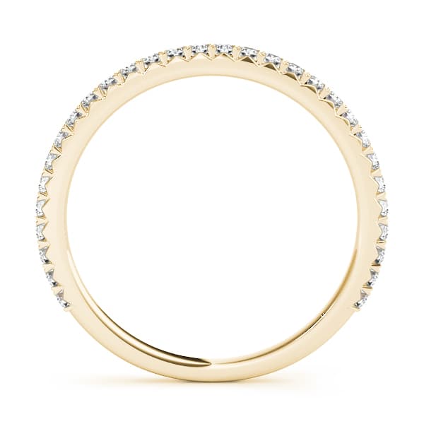 Straight Diamond Wedding Band (0.3 ct. tw.), Side view in yellow gold
