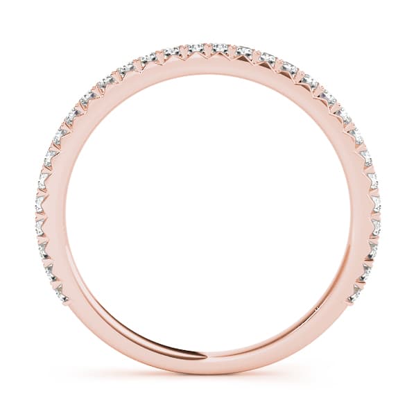 Straight Diamond Wedding Band (0.3 ct. tw.), Side view in rose gold