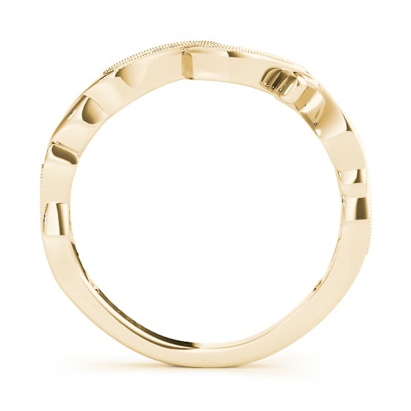 Twisted Wedding Band (0.06 ct. tw.), Side view in yellow gold