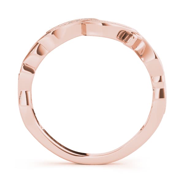 Twisted Wedding Band (0.06 ct. tw.), Side view in rose gold