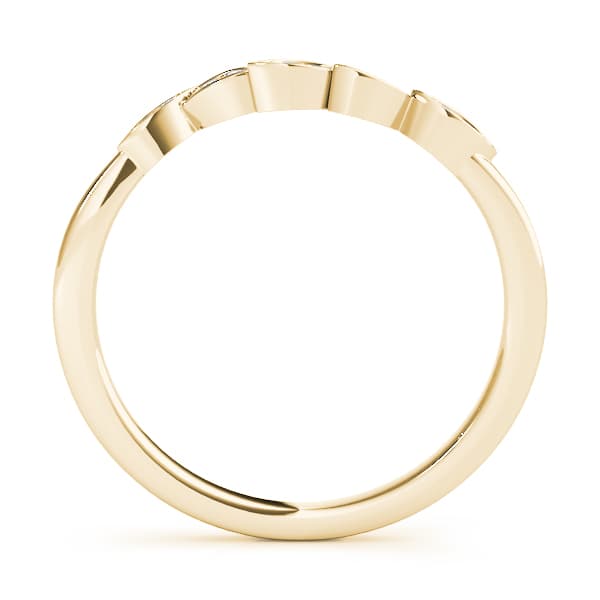 Matching Petal Band (0.05 ct. tw.), Side view in yellow gold