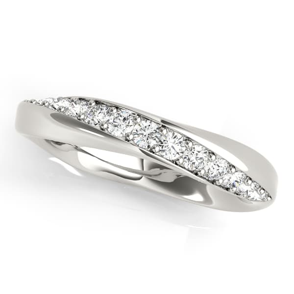Twisted Prong In Channel Wedding Band — View 1