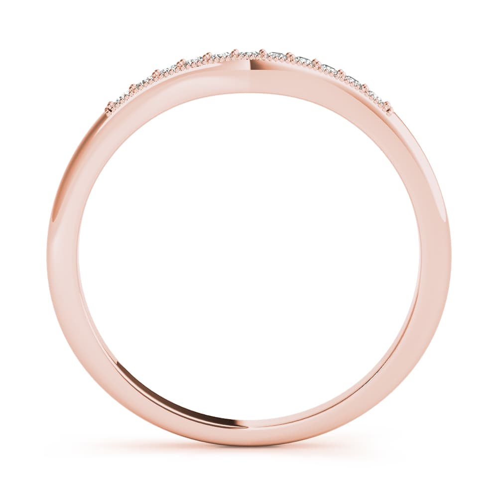 Wedding Band (0.08 ct. tw.), Side view in rose gold
