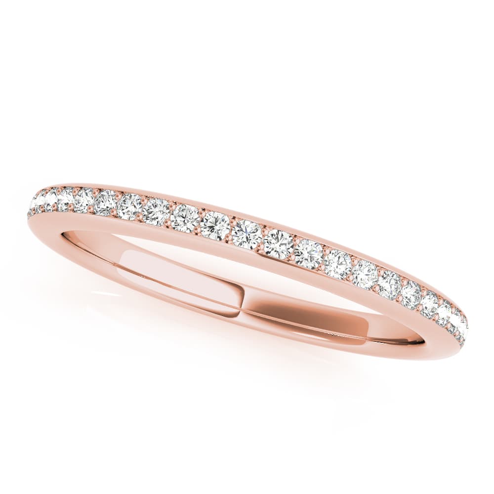 Wedding Band (0.16 ct. tw.), Front view in rose gold