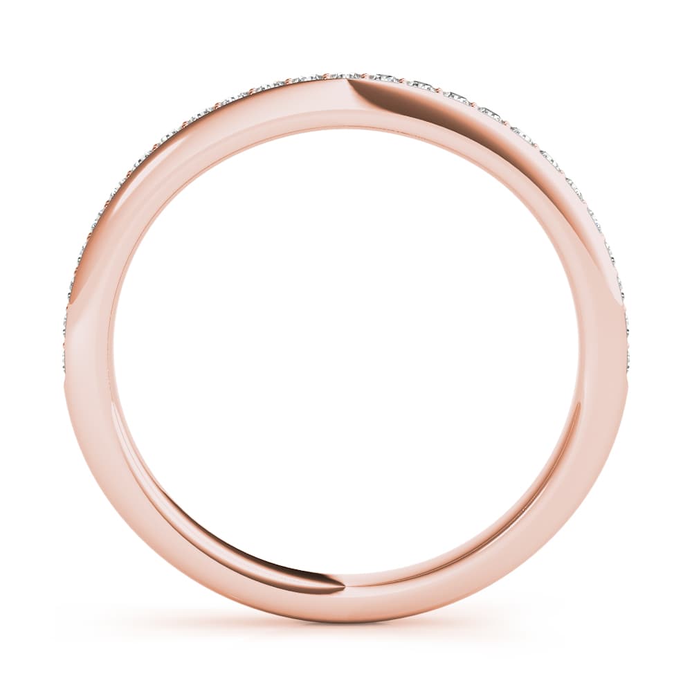 Wedding Band (0.16 ct. tw.), Side view in rose gold