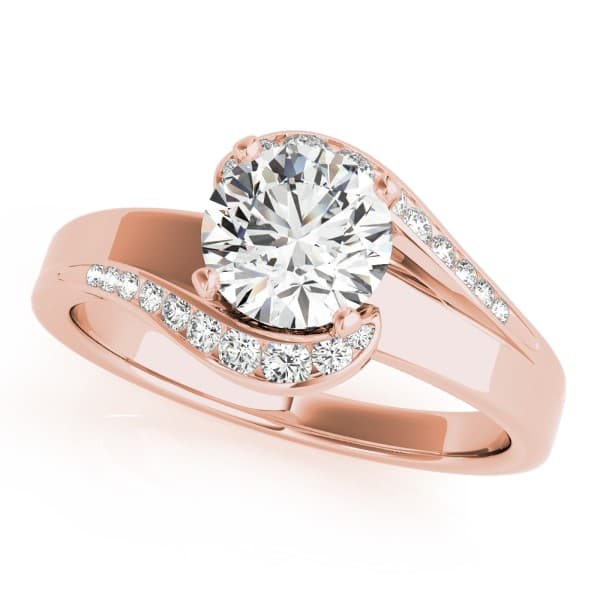 Engagement Ring, style 51123, Front view in rose gold