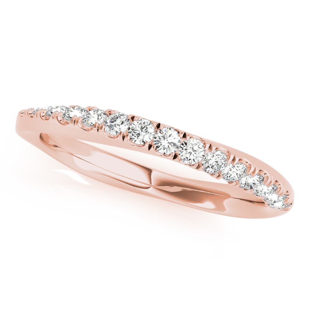 Wedding Bands (0.21 ct. tw.), Front view in rose gold