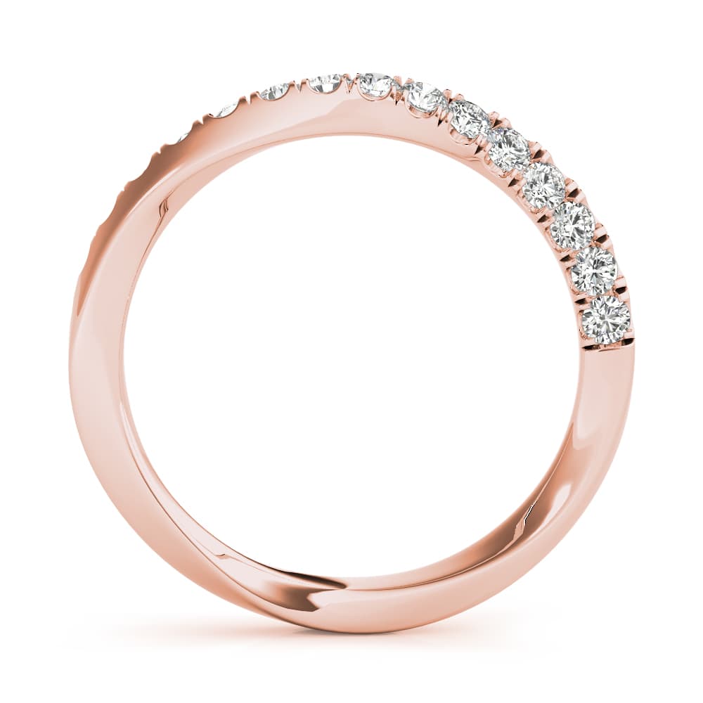 Wedding Bands (0.21 ct. tw.), Side view in rose gold