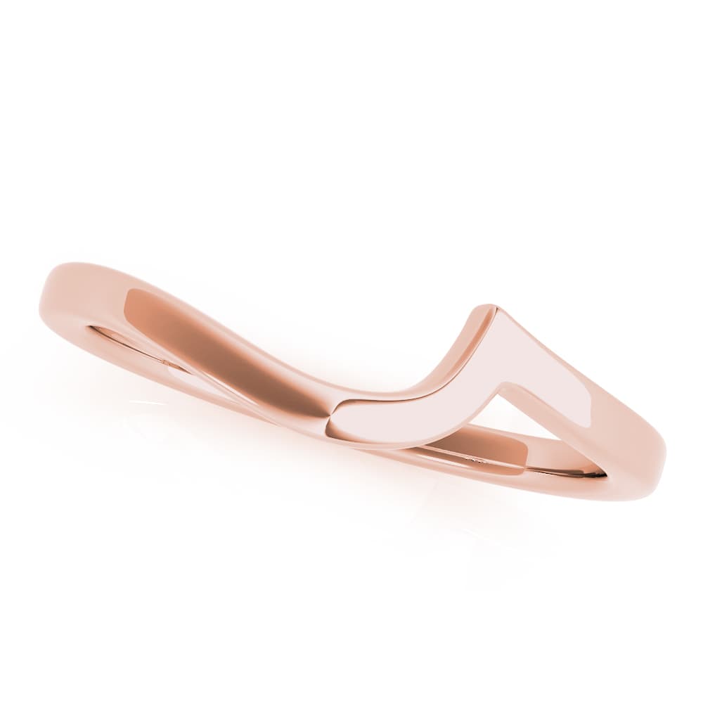 Wedding Bands, Front view in rose gold