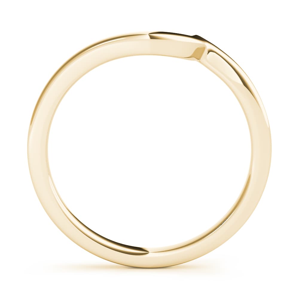 Wedding Bands, Side view in yellow gold