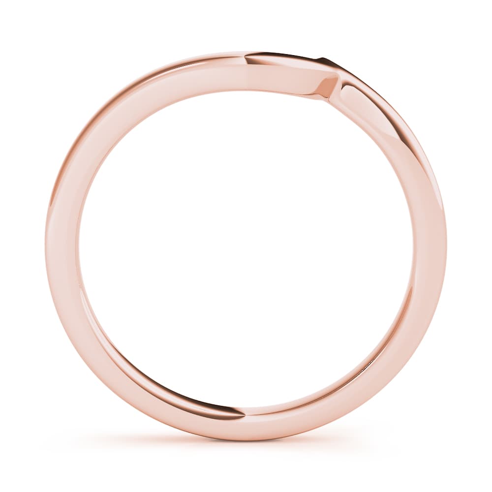 Wedding Bands, Side view in rose gold