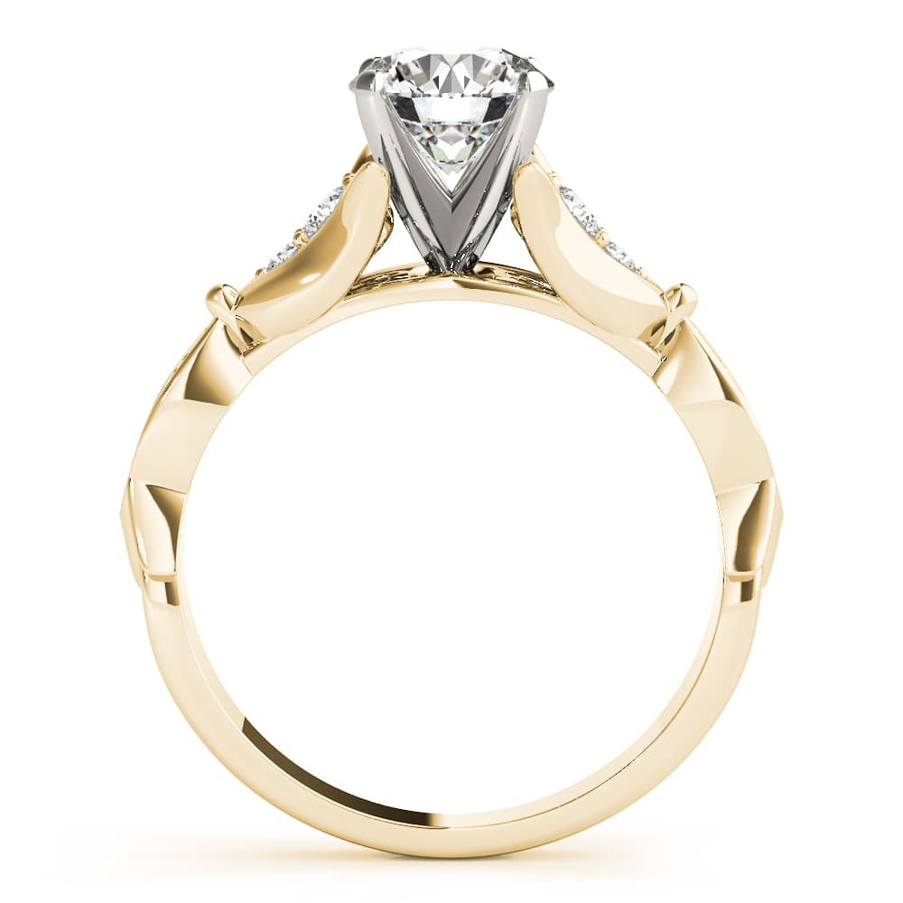 Engagement Ring, style 51131, Side view in yellow gold