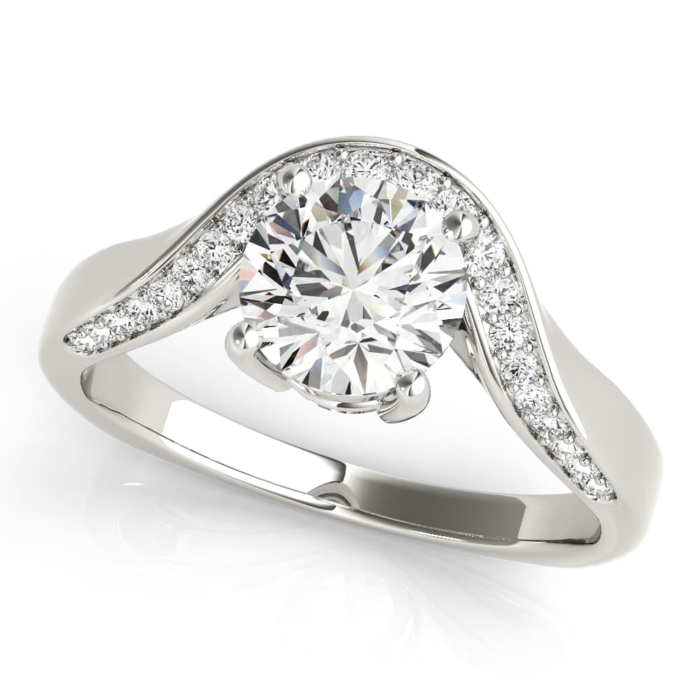 ENGAGEMENT RINGS EURO SHANK — style 51133 in 10k White Gold