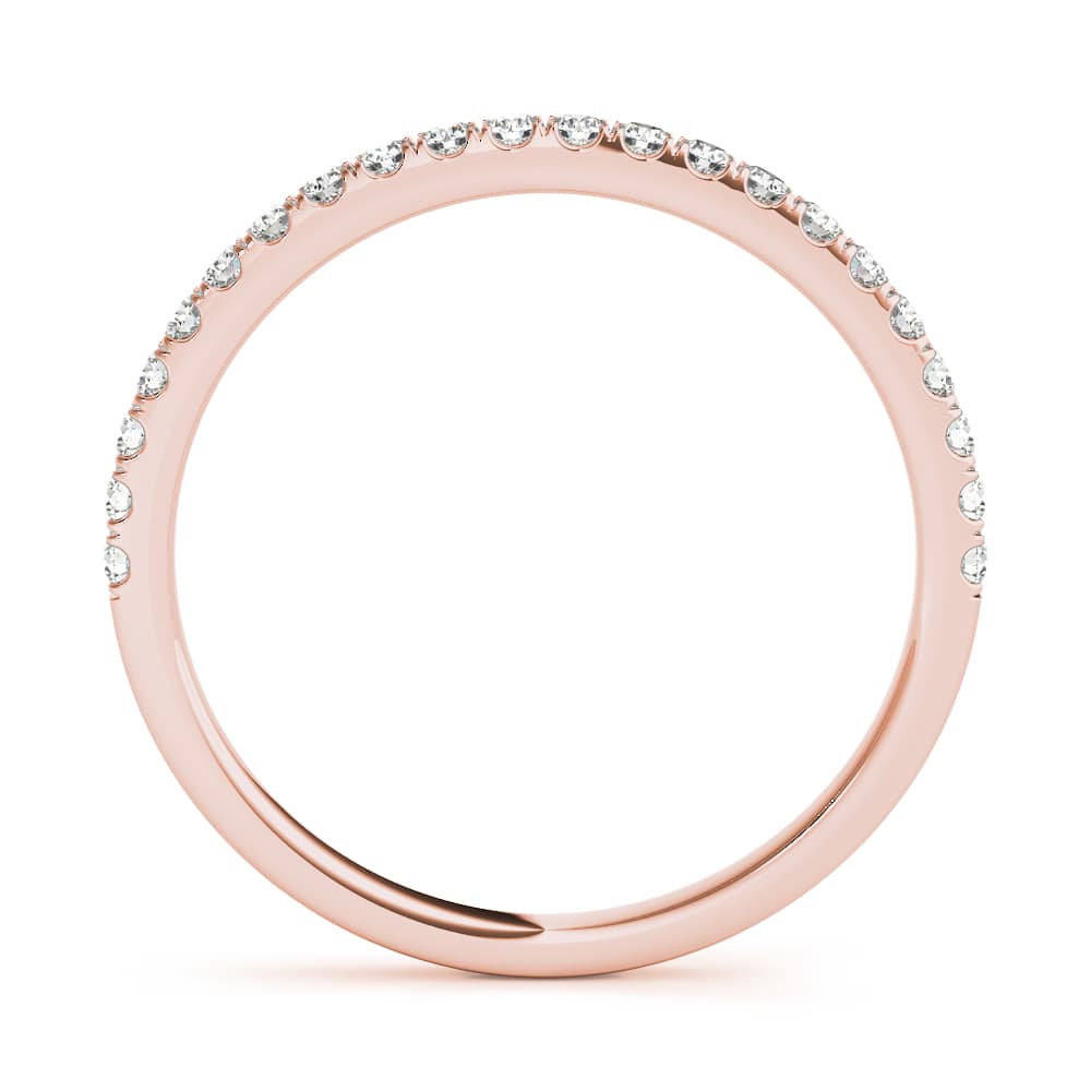 Split Prong Wedding Band (0.22 ct. tw.), Side view in rose gold