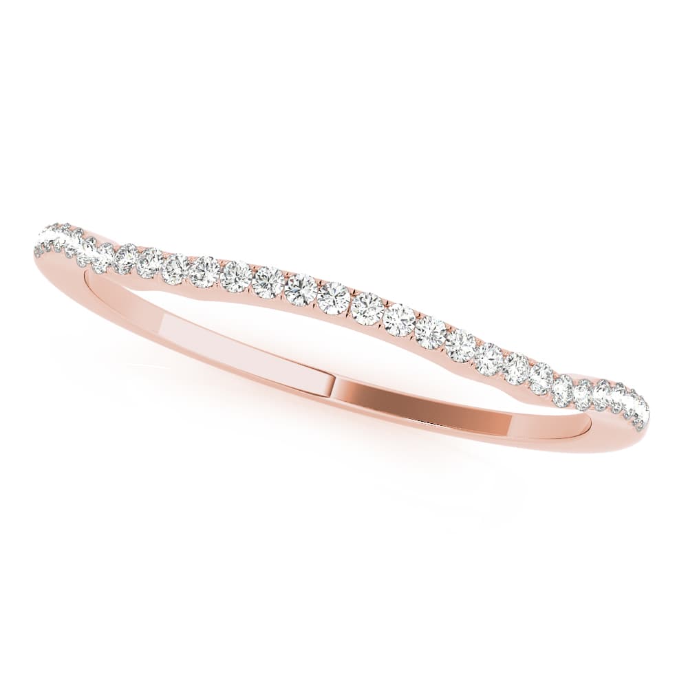 Wedding Bands (0.09 ct. tw.), Front view in rose gold