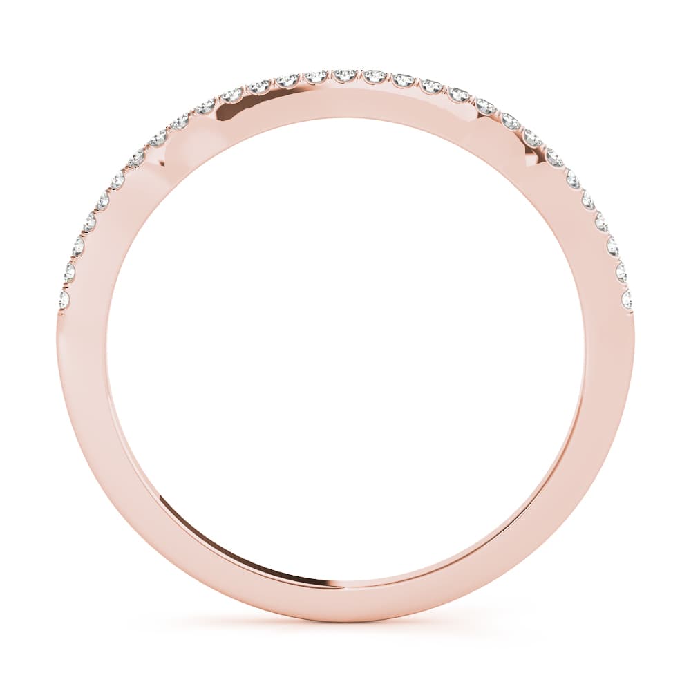 Wedding Bands (0.09 ct. tw.), Side view in rose gold