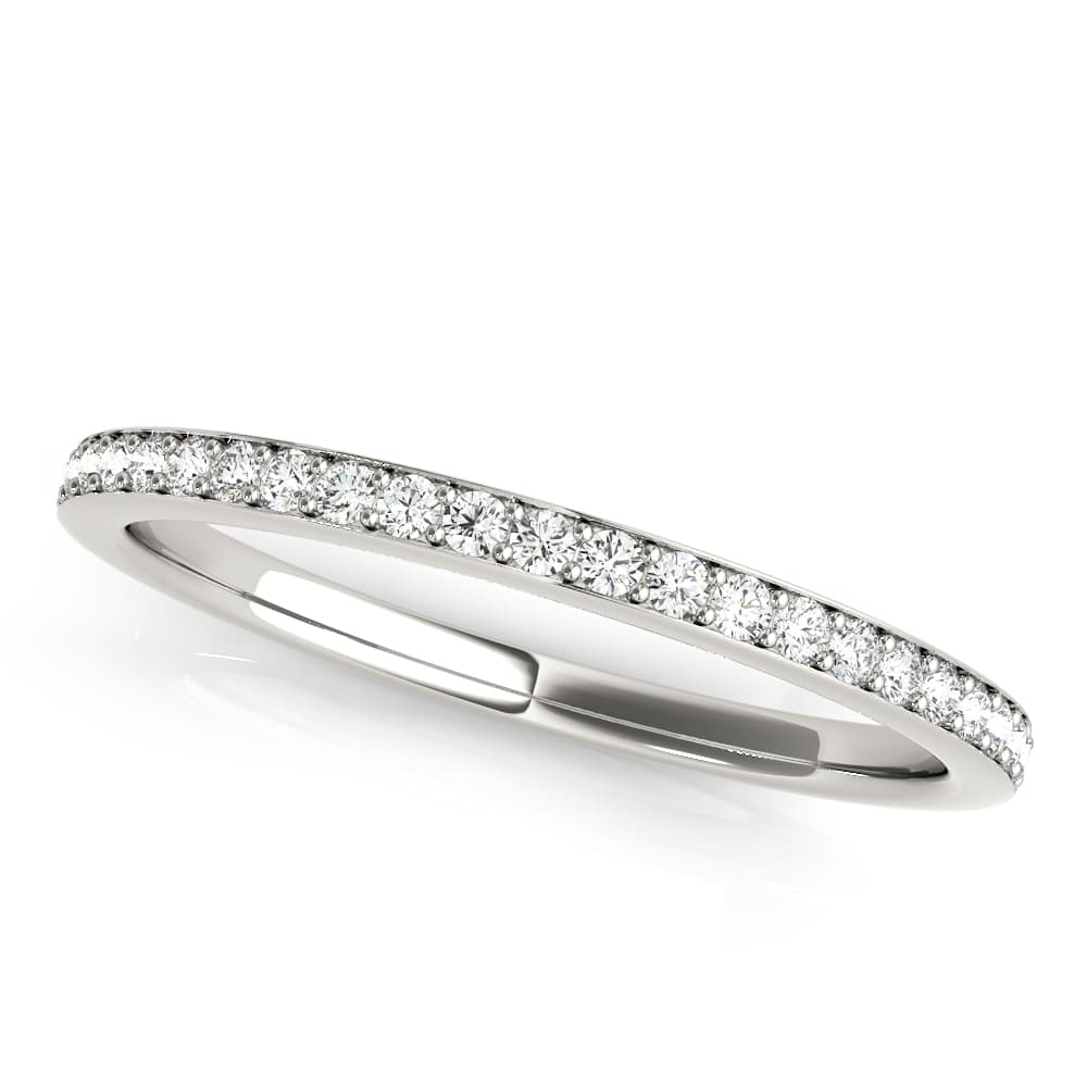 Prong Set Wedding Band — View 1