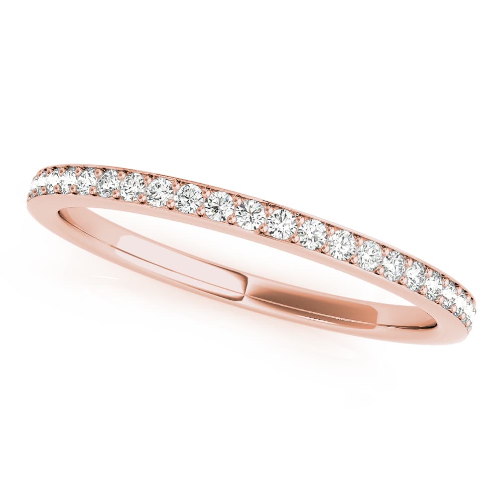 Diamond Wedding Band (0.2 ct. tw.), Front view in rose gold