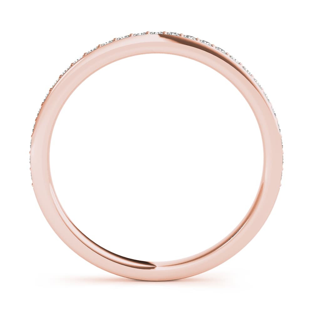Diamond Wedding Band (0.2 ct. tw.), Side view in rose gold