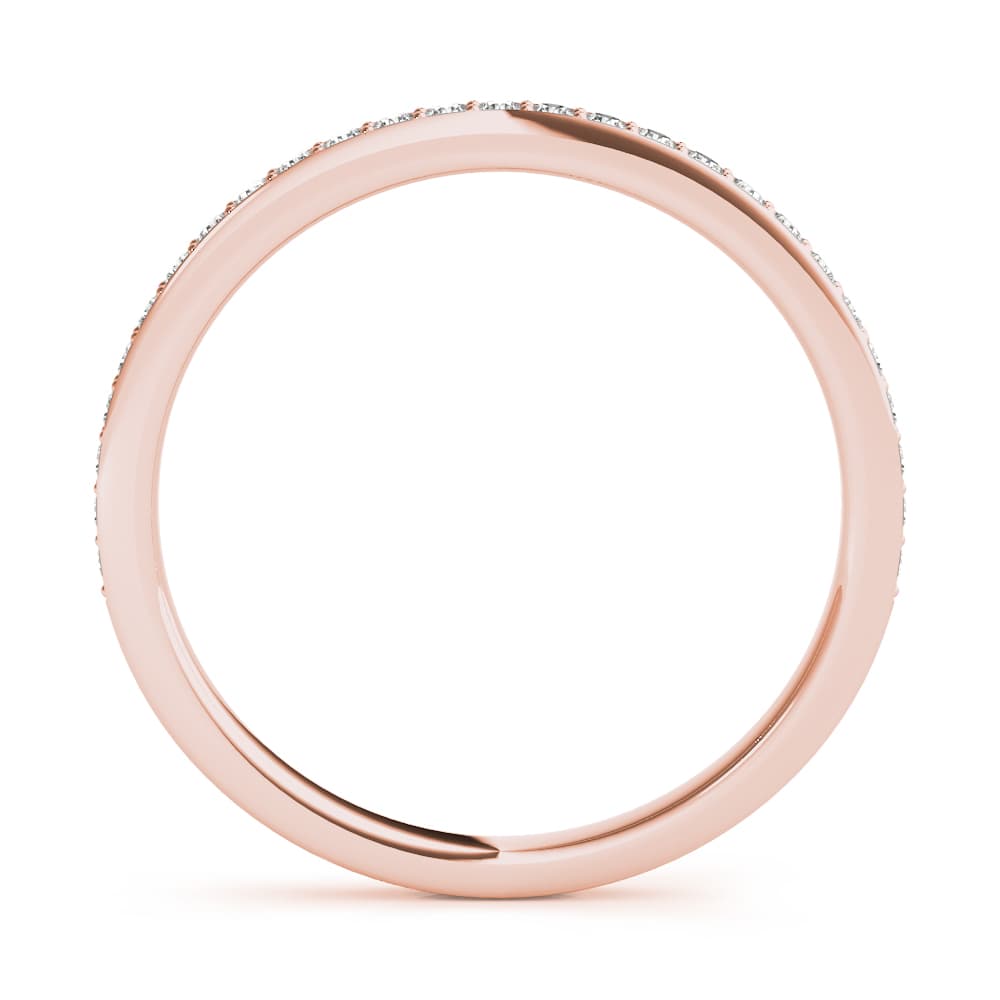 Prong-In-Channel Wedding Band (0.2 ct. tw.), Side view in rose gold