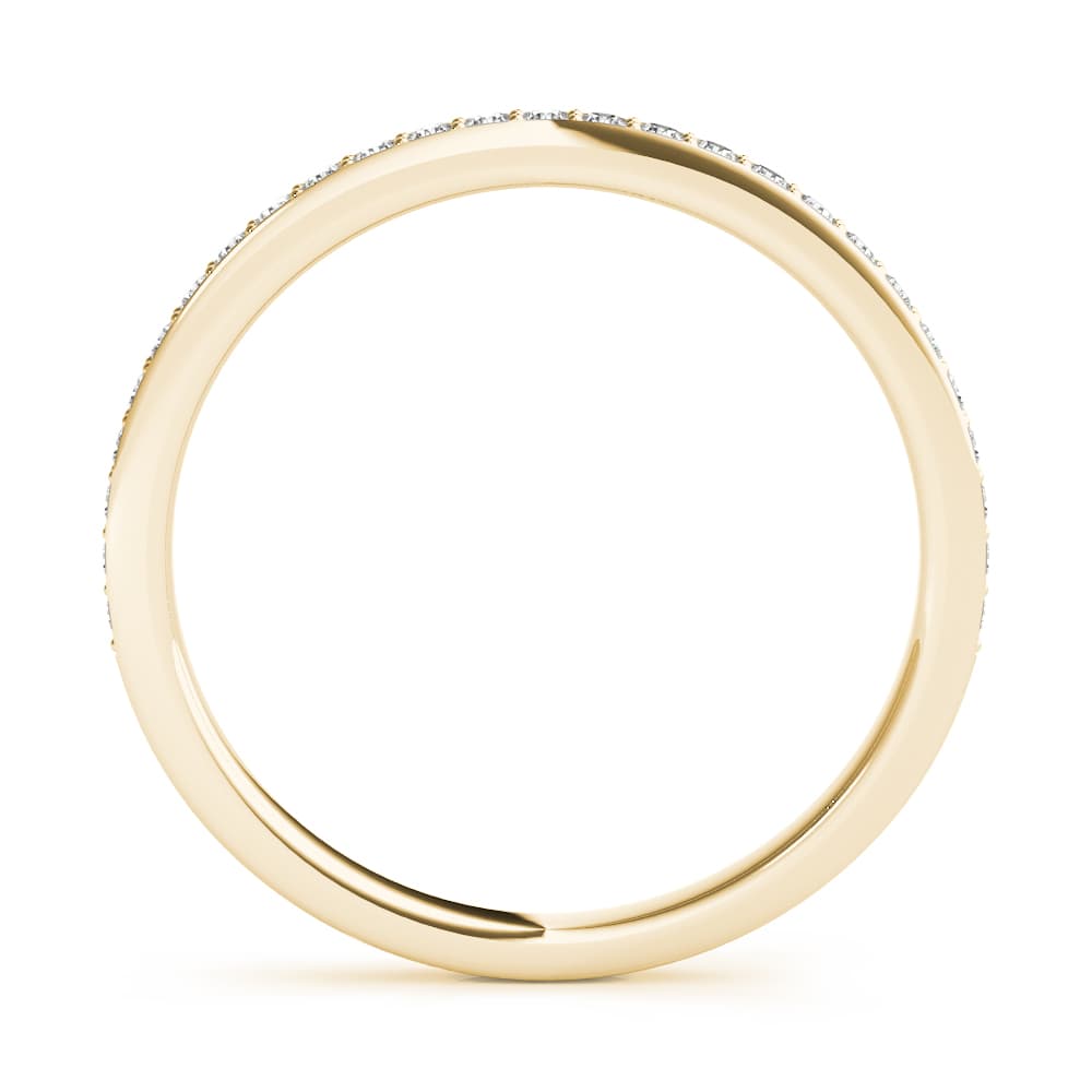 Diamond Wedding Band (0.2 ct. tw.), Side view in yellow gold