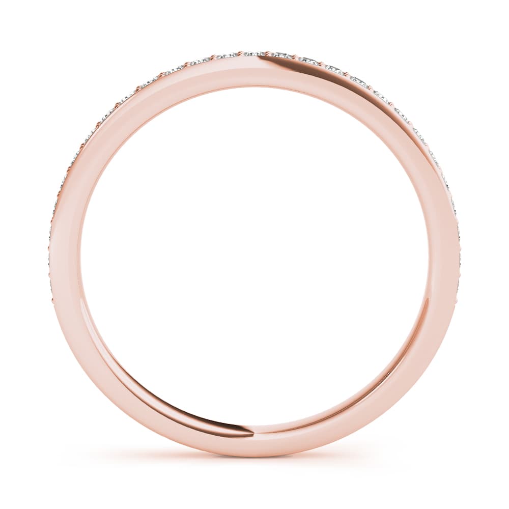 Diamond Wedding Band (0.2 ct. tw.), Side view in rose gold