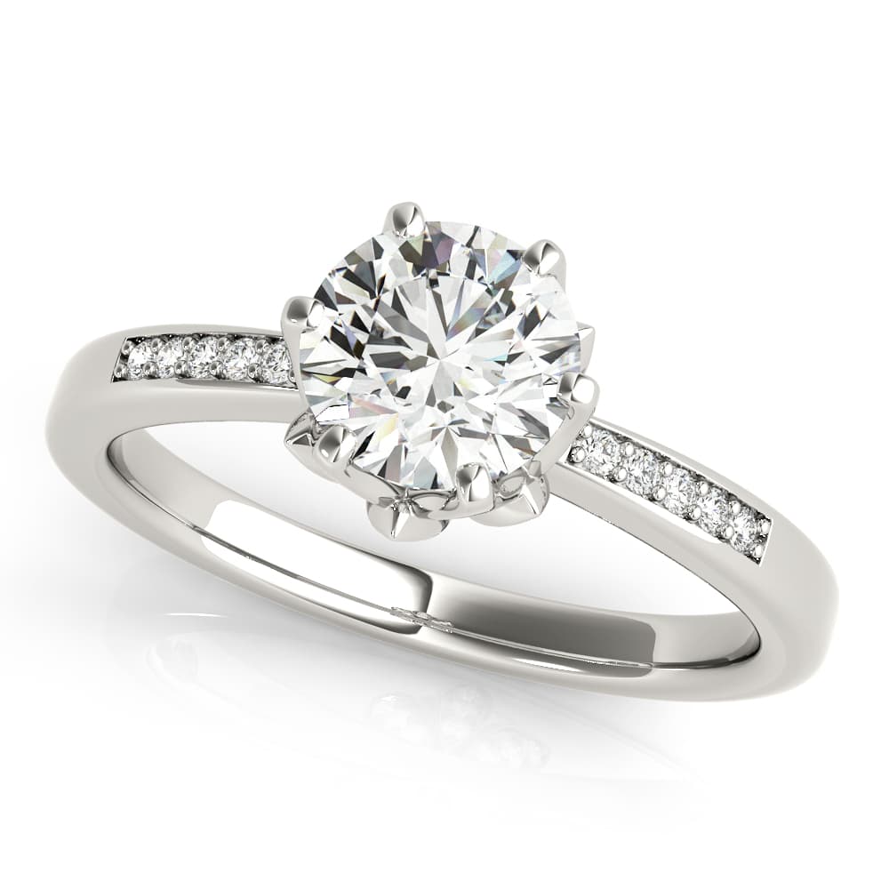ENGAGEMENT RINGS — style 51142 in 10k White Gold