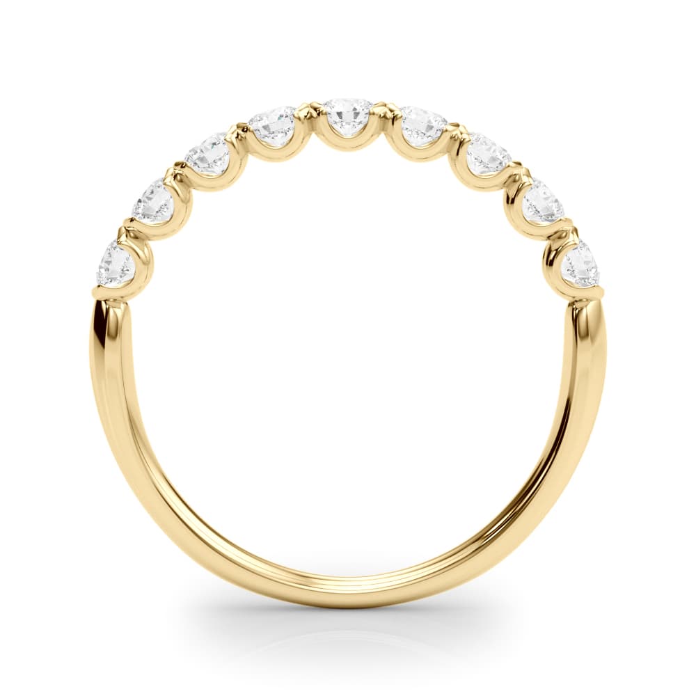 Bar Set Wedding Band (0.54 ct. tw.), Side view in yellow gold