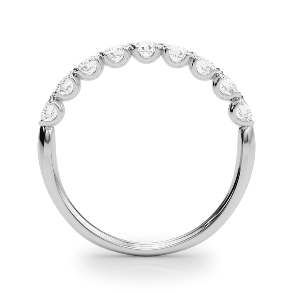 Bar Set Wedding Band (0.54 ct. tw.), Side view in white gold or platinum