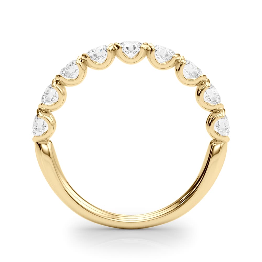 Bar Set Wedding Band (0.9 ct. tw.), Side view in yellow gold